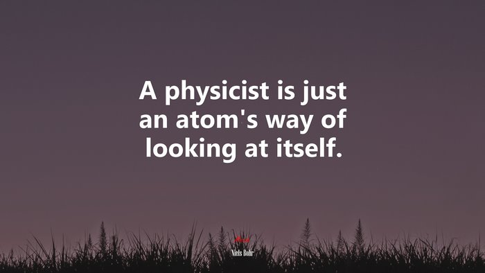 A physicist is just an atom’s way of looking at itself. | Niels Bohr quote