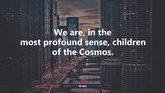 We are, in the most profound sense, children of the Cosmos. | Carl Sagan quote