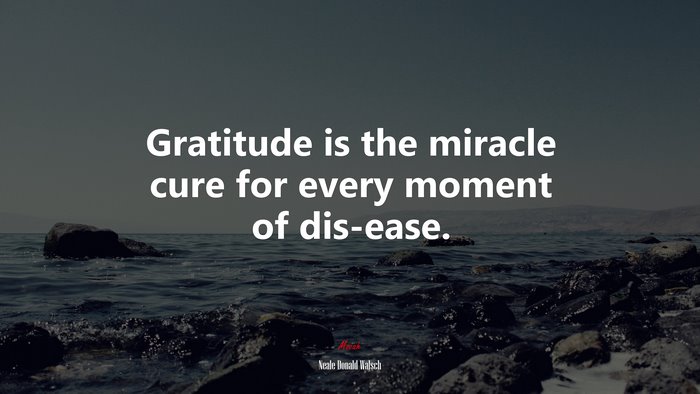 Gratitude is the miracle cure for every moment of dis-ease. | Neale Donald Walsch quote