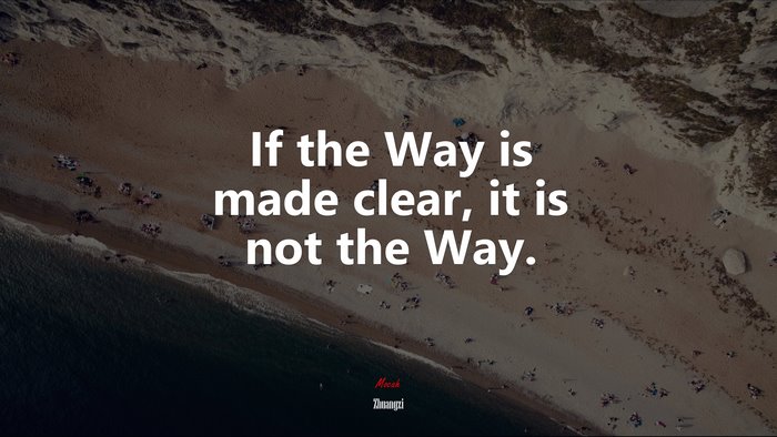If the Way is made clear, it is not the Way. | Zhuangzi quote