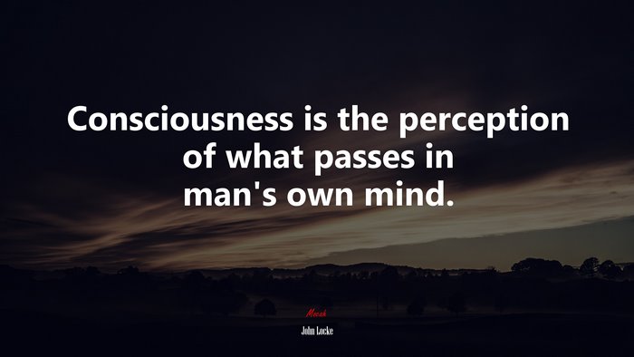 Consciousness is the perception of what passes in man’s own mind. | John Locke quote