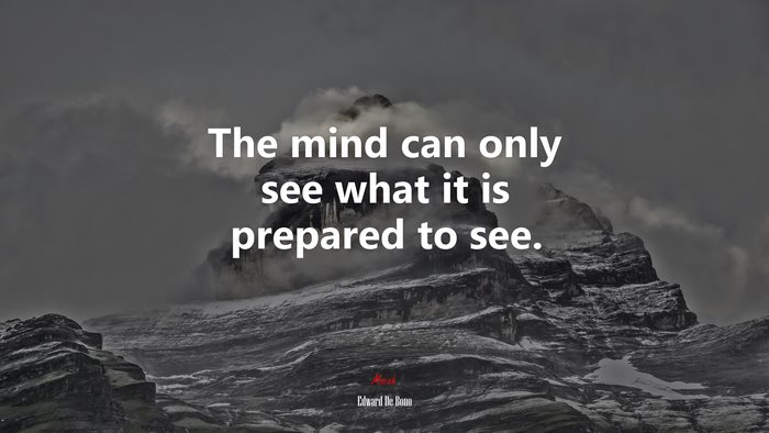 The mind can only see what it is prepared to see. | Edward De Bono quote