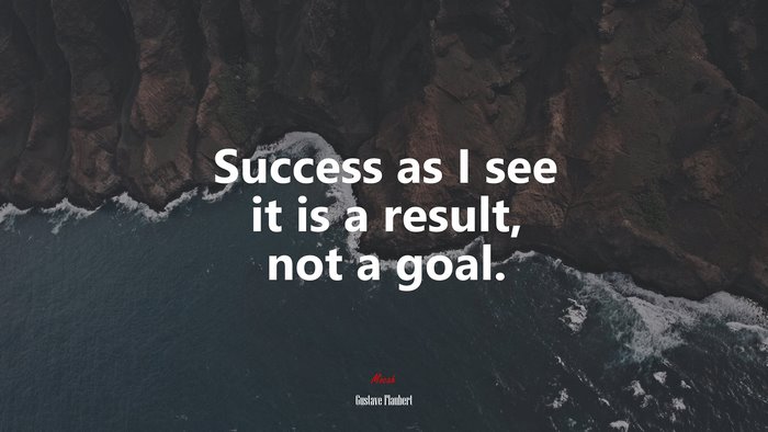 Success as I see it is a result, not a goal. | Gustave Flaubert quote
