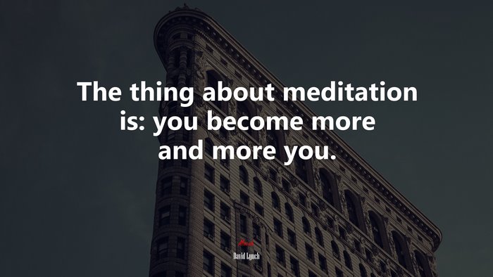 The thing about meditation is: you become more and more you. | David Lynch quote