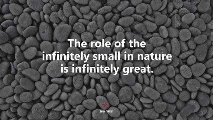 The role of the infinitely small in nature is infinitely great. | Louis Pasteur quote