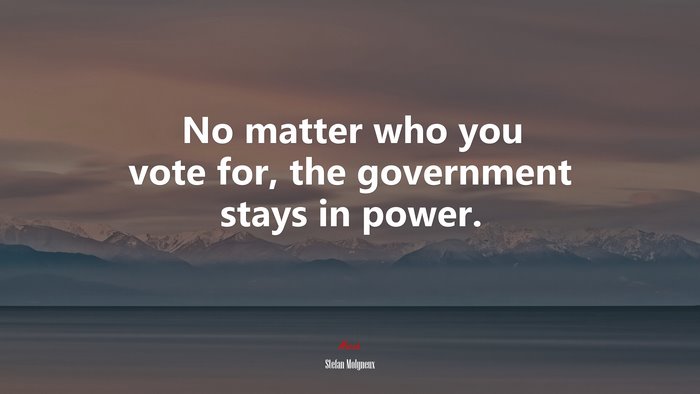 No matter who you vote for, the government stays in power. | Stefan Molyneux quote