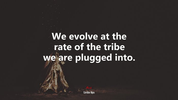 We evolve at the rate of the tribe we are plugged into. | Caroline Myss quote