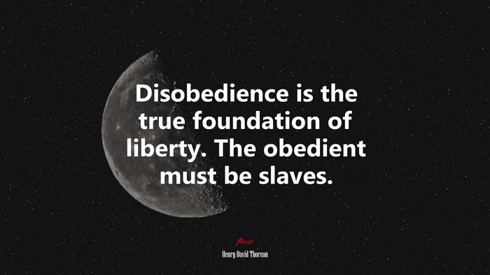 Disobedience is the true foundation of liberty. The obedient must be slaves. | Henry David Thoreau quote