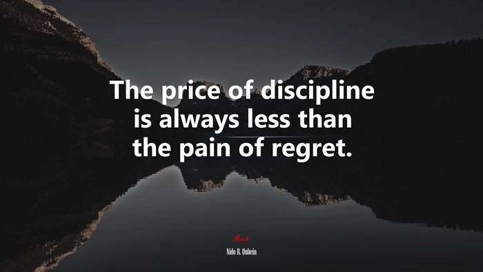 The Price of Discipline Quote by Nido R. Qubein