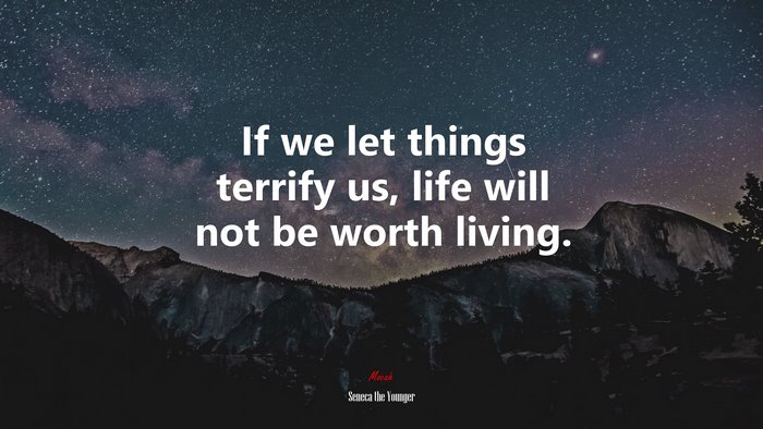 If we let things terrify us, life will not be worth living. | Seneca the Younger quote