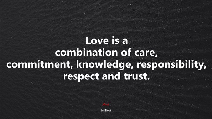 Love is a combination of care, commitment, knowledge, responsibility, respect and trust. | Bell Hooks quote