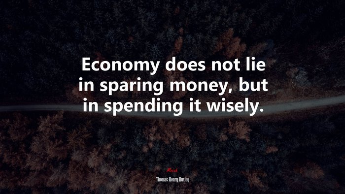 Economy does not lie in sparing money, but in spending it wisely. | Thomas Henry Huxley quote