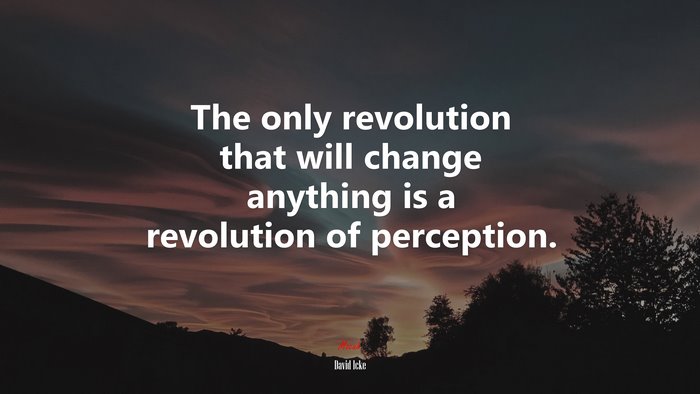 The only revolution that will change anything is a revolution of perception. | David Icke quote