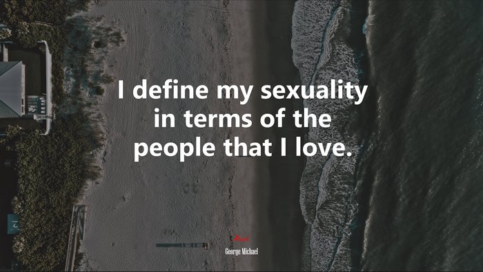 I define my sexuality in terms of the people that I love. | George Michael quote