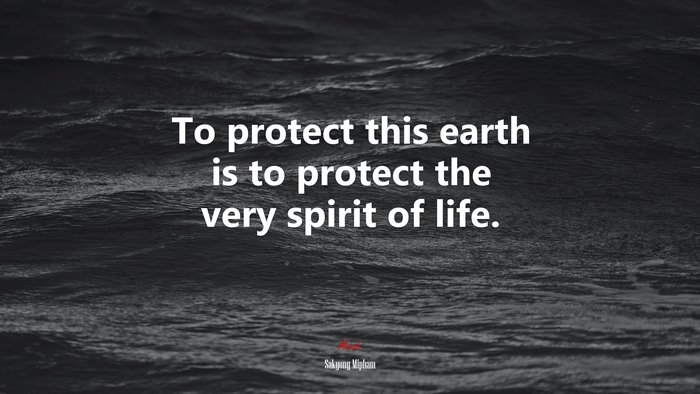 To protect this earth is to protect the very spirit of life. | Sakyong Mipham quote