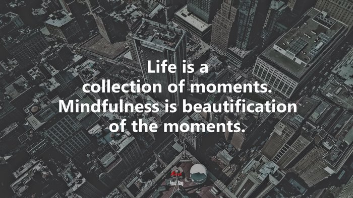 Life is a collection of moments. Mindfulness is beautification of the moments. | Amit Ray quote