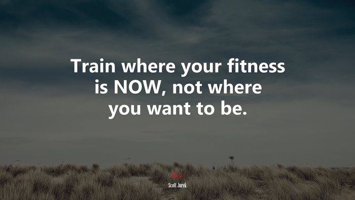 Train where your fitness is NOW, not where you want to be. | Scott Jurek quote