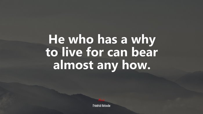 He who has a why to live for can bear almost any how. | Friedrich Nietzsche quote
