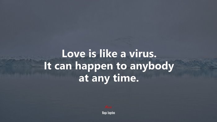 Love is like a virus. It can happen to anybody at any time. | Maya Angelou quote