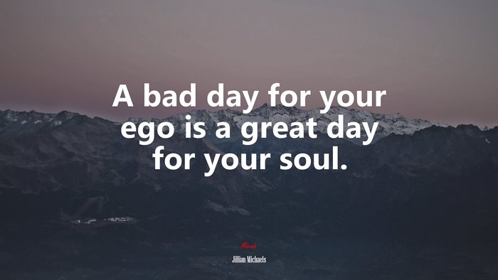 A bad day for your ego is a great day for your soul. | Jillian Michaels quote