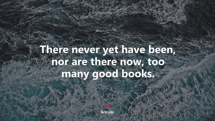 There never yet have been, nor are there now, too many good books. | Martin Luther quote