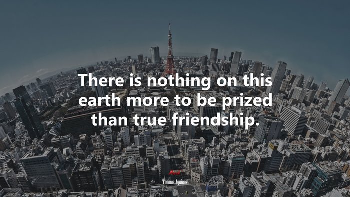 There is nothing on this earth more to be prized than true friendship. | Thomas Aquinas quote