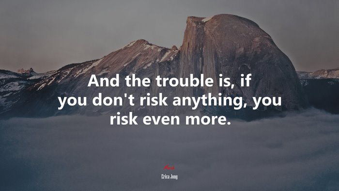 And the trouble is, if you don’t risk anything, you risk even more. | Erica Jong quote