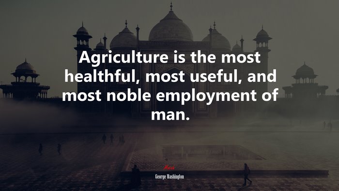 Agriculture is the most healthful, most useful, and most noble employment of man. | George Washington quote