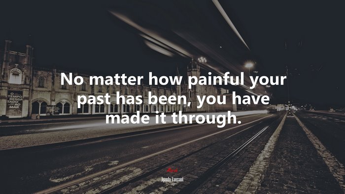 No matter how painful your past has been, you have made it through. | Iyanla Vanzant quote
