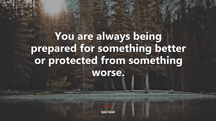 You are always being prepared for something better or protected from something worse. | Iyanla Vanzant quote