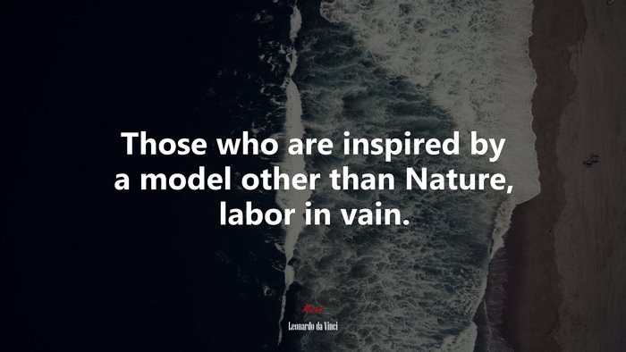 Those who are inspired by a model other than Nature, labor in vain. | Leonardo da Vinci quote
