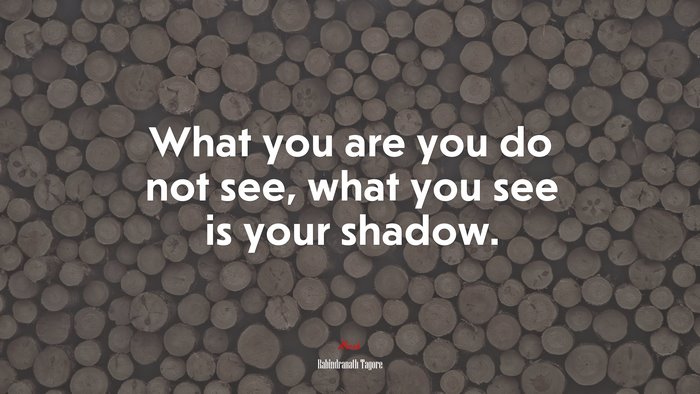 What you are you do not see, what you see is your shadow. | Rabindranath Tagore quote
