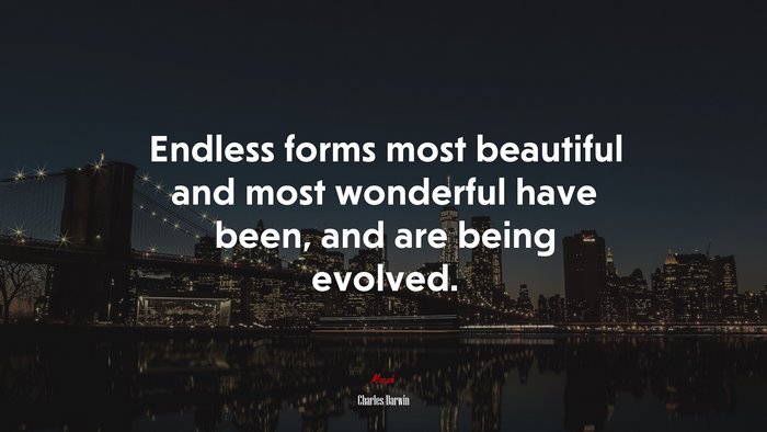 Endless forms most beautiful and most wonderful have been, and are being evolved. | Charles Darwin quote