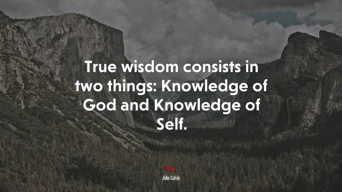 True wisdom consists in two things: Knowledge of God and Knowledge of Self. | John Calvin quote