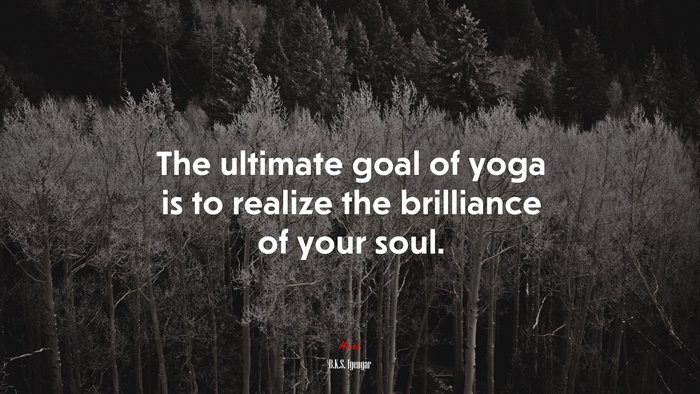 The ultimate goal of yoga is to realize the brilliance of your soul. | B.K.S. Iyengar quote