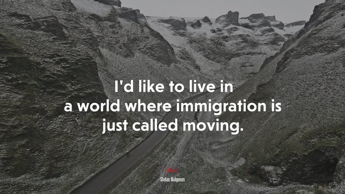 I’d like to live in a world where immigration is just called moving. | Stefan Molyneux quote