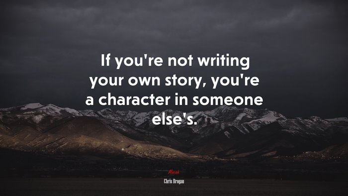 If you’re not writing your own story, you’re a character in someone else’s. | Chris Brogan quote