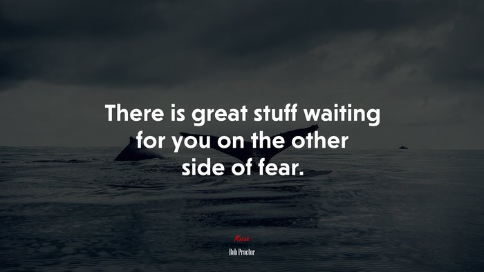 There is great stuff waiting for you on the other side of fear. | Bob Proctor quote