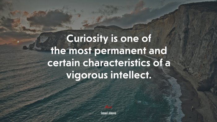 Curiosity is one of the most permanent and certain characteristics of a vigorous intellect. | Samuel Johnson quote
