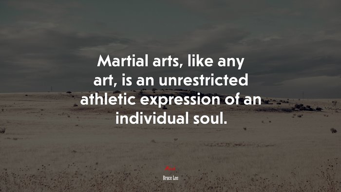 Martial arts, like any art, is an unrestricted athletic expression of an individual soul. | Bruce Lee quote