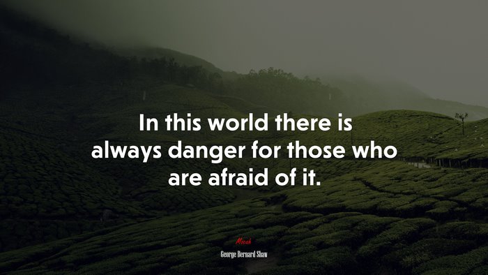 In this world there is always danger for those who are afraid of it. | George Bernard Shaw quote