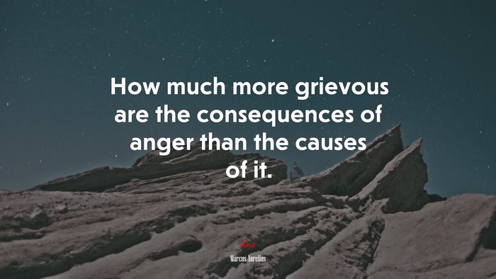 How much more grievous are the consequences of anger than the causes of it. | Marcus Aurelius quote