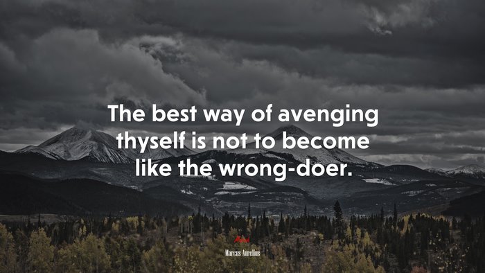 The best way of avenging thyself is not to become like the wrong-doer. | Marcus Aurelius quote