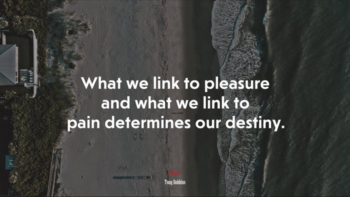 What we link to pleasure and what we link to pain determines our destiny. | Tony Robbins quote