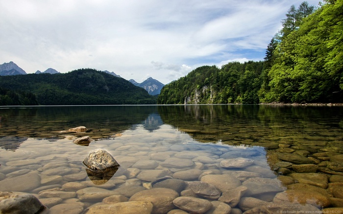 Lake with Mountains and Forest