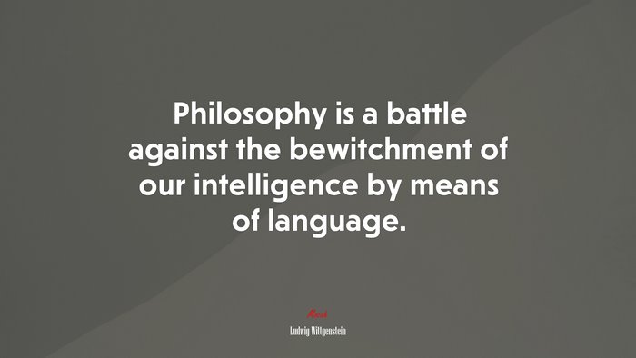 Philosophy is a battle against the bewitchment of our intelligence by means of language. | Ludwig Wittgenstein quote