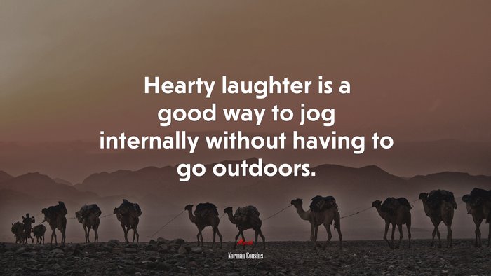 Hearty laughter is a good way to jog internally without having to go outdoors. | Norman Cousins quote