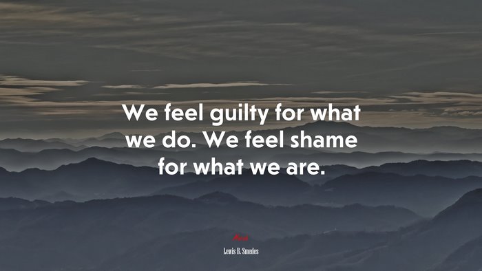 We feel guilty for what we do. We feel shame for what we are. | Lewis B. Smedes quote