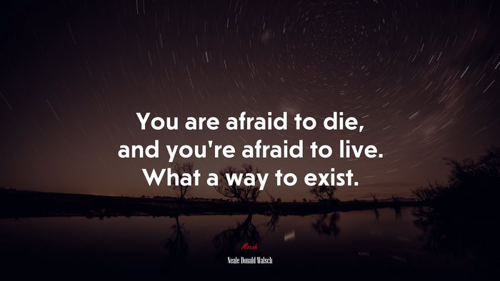You are afraid to die, and you’re afraid to live. What a way to exist. | Neale Donald Walsch quote