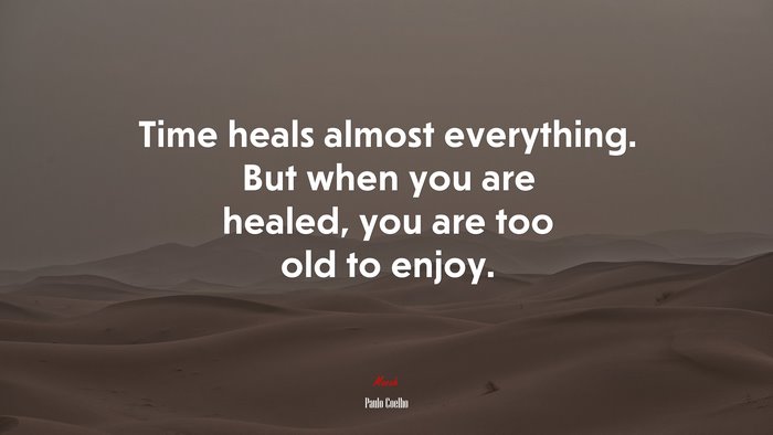 Time heals almost everything. But when you are healed, you are too old to enjoy. | Paulo Coelho quote